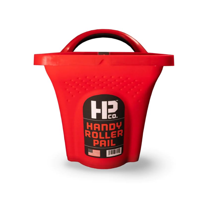 10 Pack Handy Roller Pail - Heavy Duty Paint Bucket with Roller Grid - Perfect for DIY Painting, Home Renovation & Professional Use
