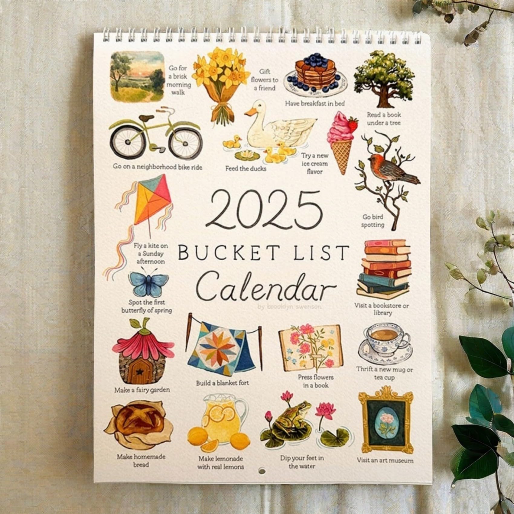 2025 Bucket List Calendar & Dream Journal - Monthly Wall & Desk Planner for Couples, Travel & Adventure - Includes Blank Bucket List Cards - Perfect for Retirement Life, Goal Setting & Family Planning (1PC) - Ideal for Home Office, Gift Giving & Personal Organization