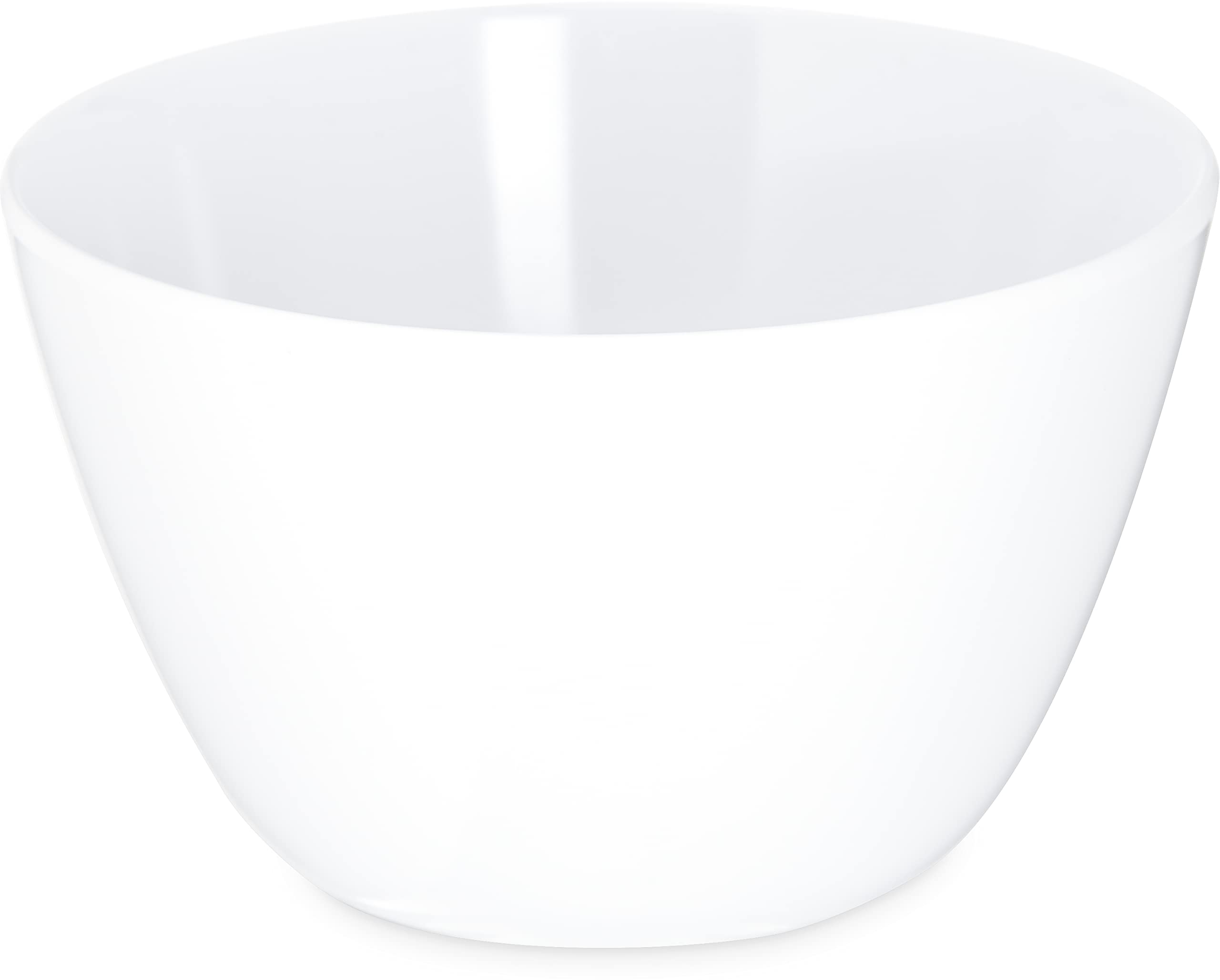 Carlisle FoodService 8oz White Melamine Reusable Plastic Bowls - Soup Cups for Home & Restaurant Use - Durable & Dishwasher Safe - Perfect for Salads, Soups, Cereals (Pack of 48)