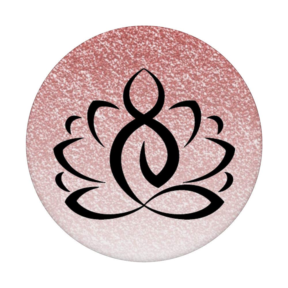 Rose Yoga Lotus Flower Pose PopGrip - Swappable Phone & Tablet Grip for Mind, Body, Spirit Wellness - Perfect for Yoga, Meditation & Daily Use