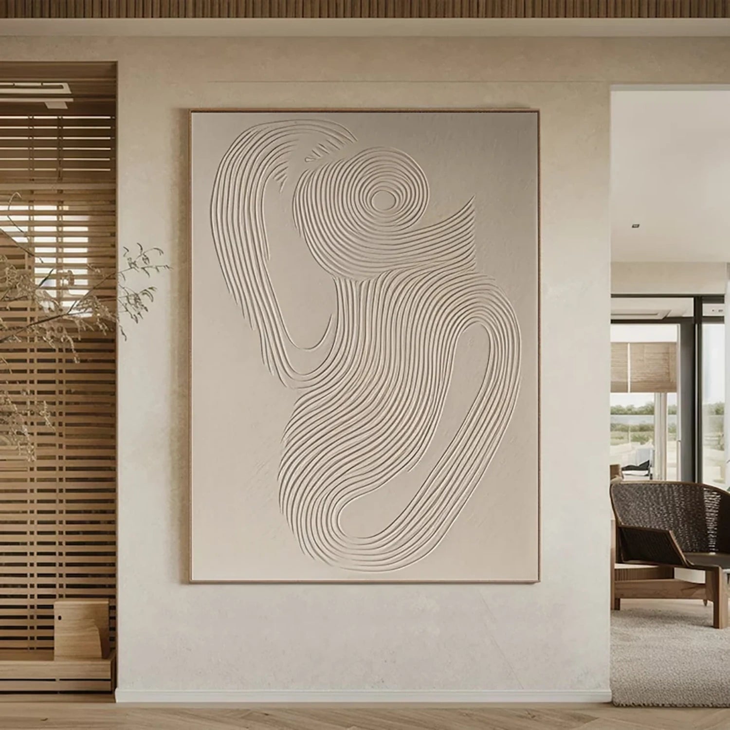 Beige & Brown Abstract Wall Art Print #BB119 - Modern Home Decor for Living Room, Bedroom & Office