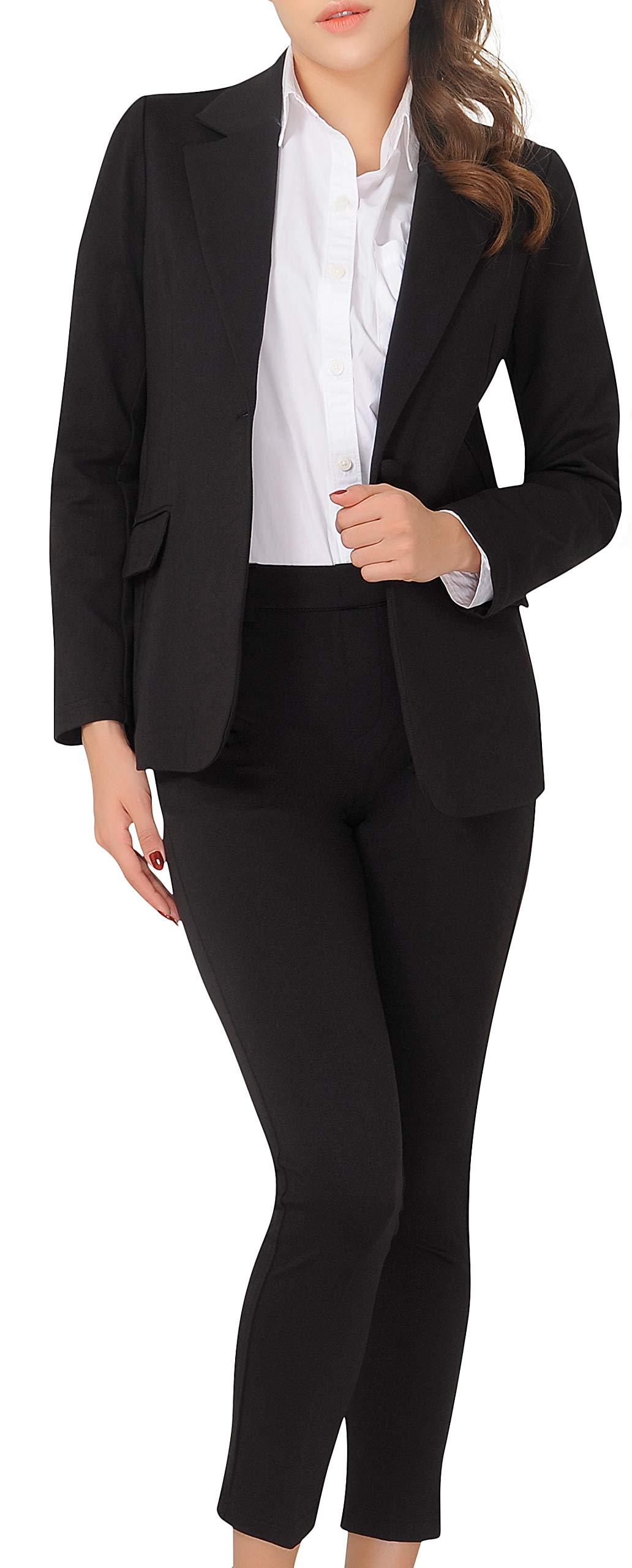 Marycrafts Women's Business Blazer & Pant Suit Set - Professional Office Wear for Work, Interviews & Formal Events | Slim Fit Ladies Work Suit