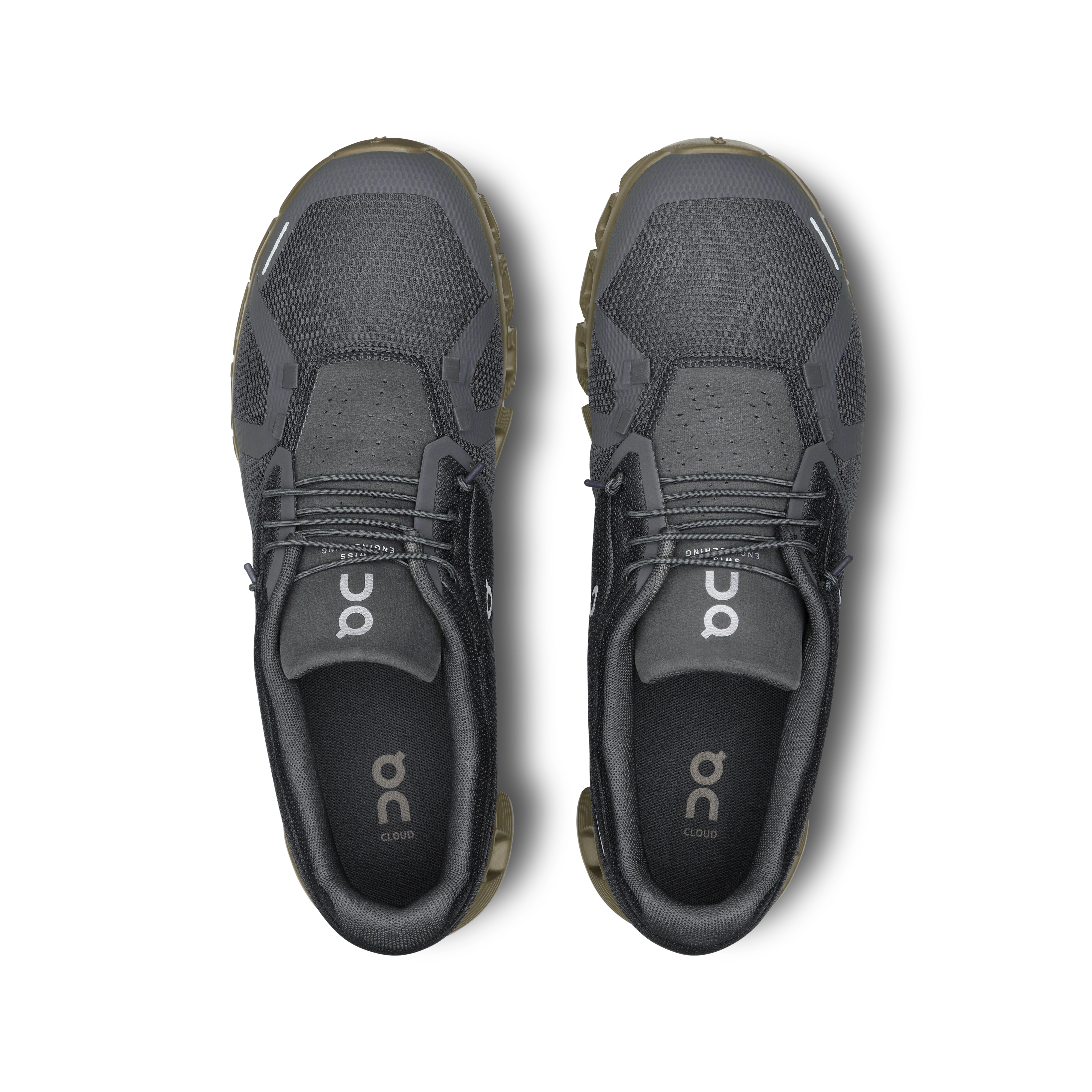 On Running Men's Cloud 5 Running Shoes - Lightweight & Breathable (Eclipse/Grove) | Perfect for Jogging, Gym Workouts & Daily Wear