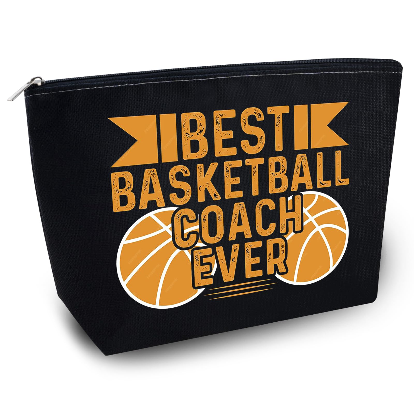 Basketball Coach Gifts - Personalized Basketball Themed Bags for Women, Team & Mom - Perfect for Makeup, Travel & Game Day Essentials | Ideal for Coaches, Players & Basketball Enthusiasts