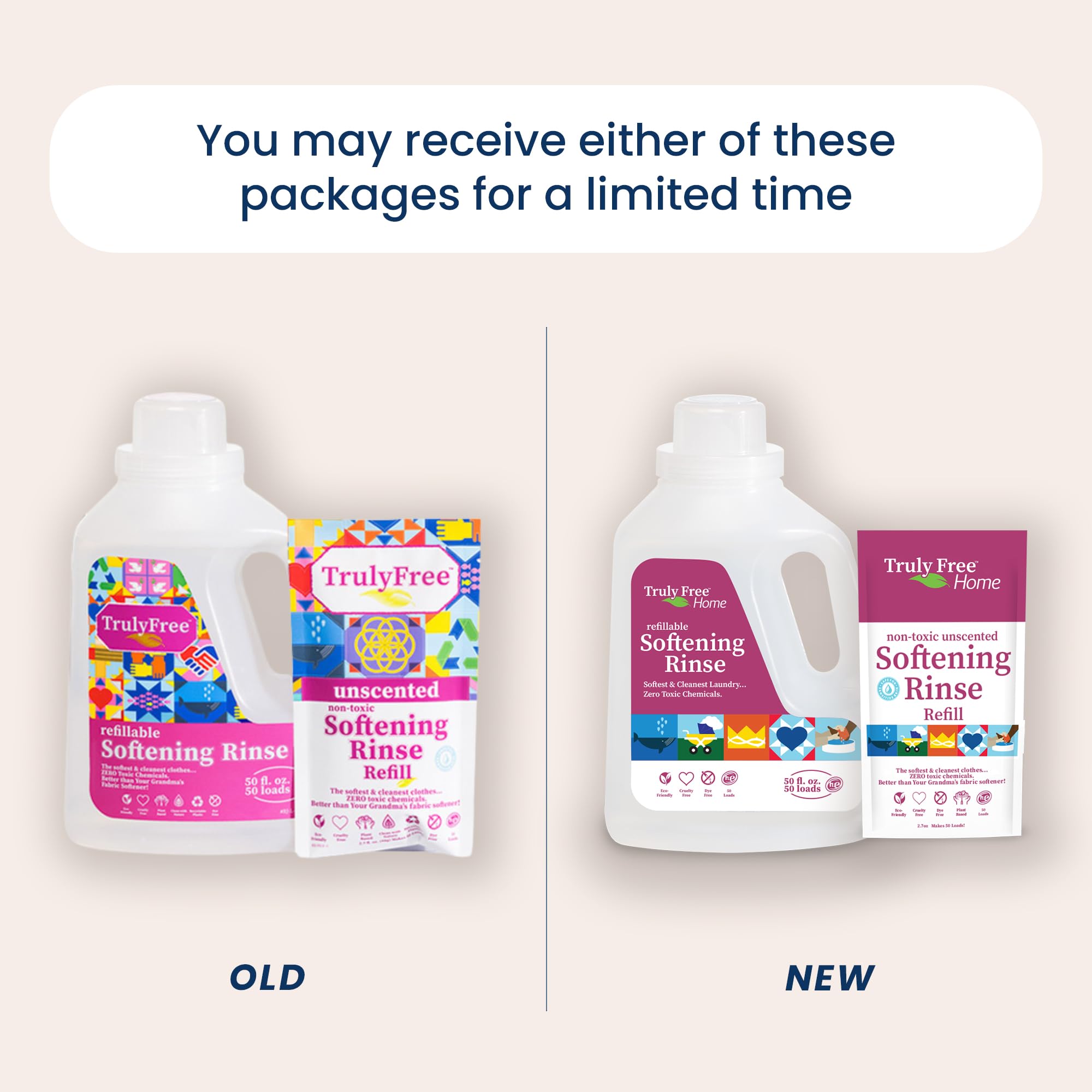 Truly Free Fabric Softener for Clothes | Hypoallergenic & Plant-Based Laundry Conditioner | Safe for Sensitive Skin, Babies & Kids | Includes 50oz Refillable Bottle with Measuring Cap | Unscented, 50 Loads | Perfect for Eco-Friendly & Gentle Fabric Care in Daily Laundry