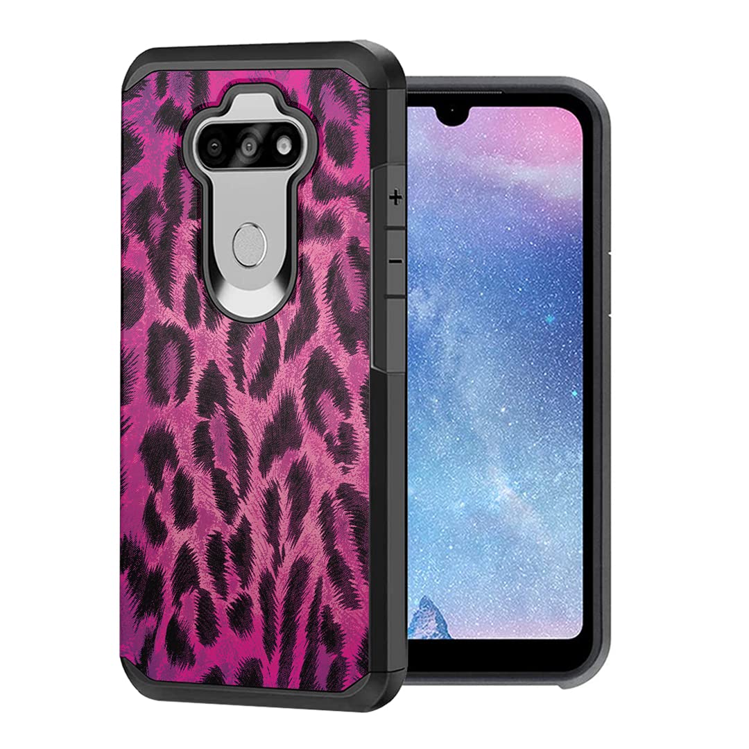 Slim Heavy Duty LG K31 Phone Case - Leopard Pink for Women & Girls | Tracfone/Straight Talk Protection