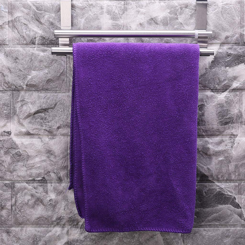 Asukohu Adjustable Over Door Towel Rack - Expandable Hanging Bar for Bathroom, Kitchen & Hotel Storage - Space Saving Shelf Organizer for Towels, Robes & Clothes (Perfect for Small Spaces & Closet Organization)