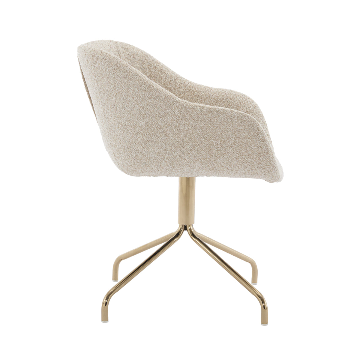 Elle Swivel Boucle Dining Arm Chair - Modern Upholstered Accent Chair for Kitchen, Dining Room, or Office - Comfortable & Stylish Home Decor