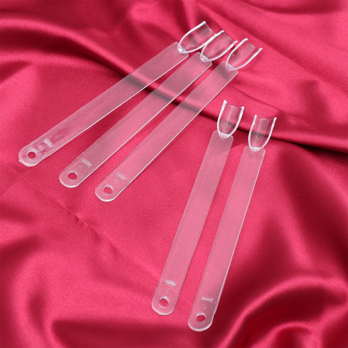 EXCLUZO 250Pcs Nail Art Sticks with Ring - False Nail Tips, Nail Polish Color Plates & Fan Display Practice Templates for DIY Manicure at Home | Perfect for Nail Salon Training, DIY Nail Art & Professional Practice