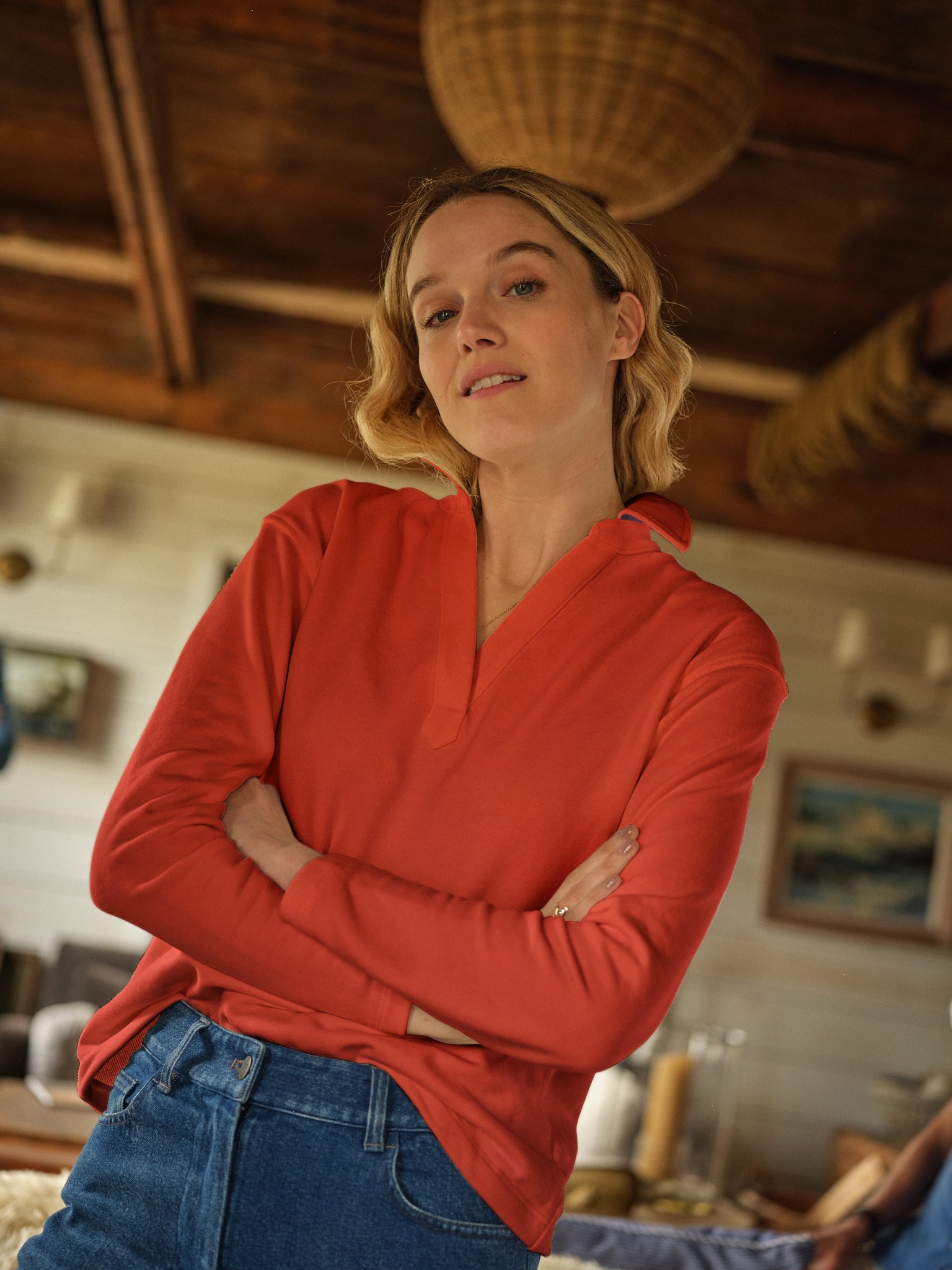 Women's Inlet Pullover Sweatshirt - Soft Poppy Loopback Terry Fabric | Cozy Loungewear for Casual Outings & Relaxing at Home