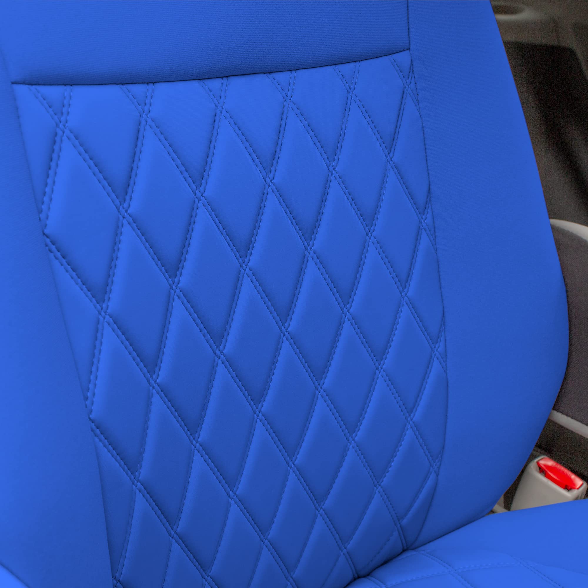 FH Group Custom Fit Neoprene Seat Covers for 2011-2020 Toyota Sienna - Water Resistant Neosupreme Automotive Seat Protectors - 3rd Row Blue - Perfect for Road Trips, Family Travel & Spill Protection