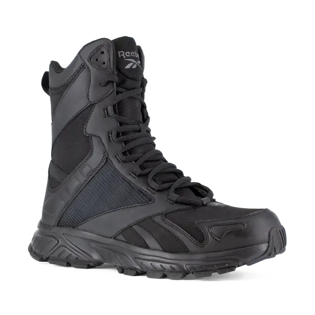 Hyperium 8 Inch Soft Toe Tactical Boots for Men - Lightweight Trail Running Shoes, Waterproof Hiking Boots with Anti-Slip Sole - Perfect for Outdoor Adventures, Military Training & Work Safety