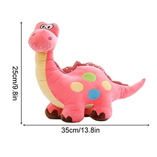 EQLEF Soft Plush Dinosaur Stuffed Animal - Cute Dinosaur Toy for Kids, Pink (Rose) - Perfect for Gifts, Cuddling & Nursery Decor