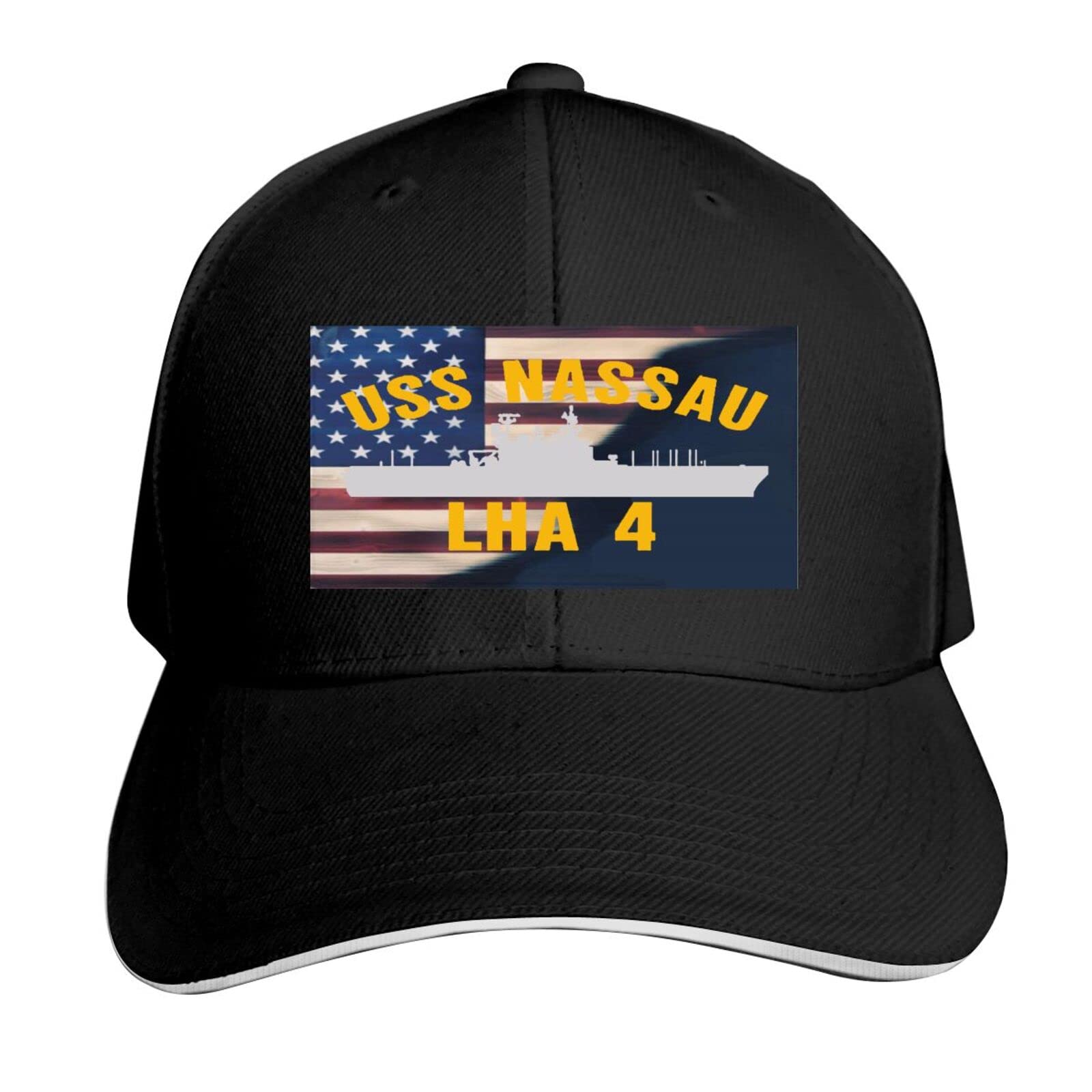 USS Nassau LHA 4 Adjustable Baseball Cap - Vintage Military Style Unisex Dad Hat for Men & Women - Perfect for Baseball Games, Outdoor Activities & Military Enthusiasts