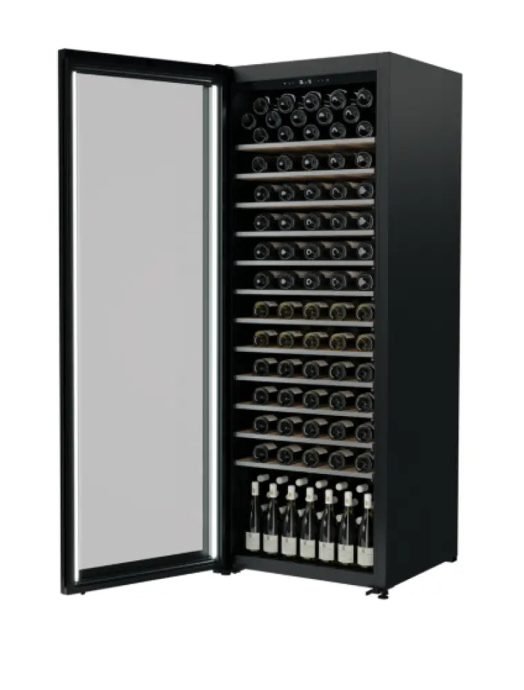 VINTEC VWM306PBA Premium 180 Bottle Wine Cooler with Adjustable Telescopic Shelves - Left Hand Door - Perfect for Home Cellars, Restaurants, and Wine Collectors