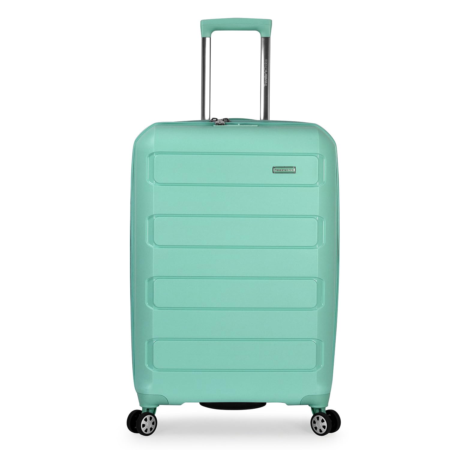 Traveler's Choice Pagosa Durable Expandable Hardshell Spinner Luggage - Mint Green Check-in Suitcase for Air Travel | Perfect for International Trips & Business Travel