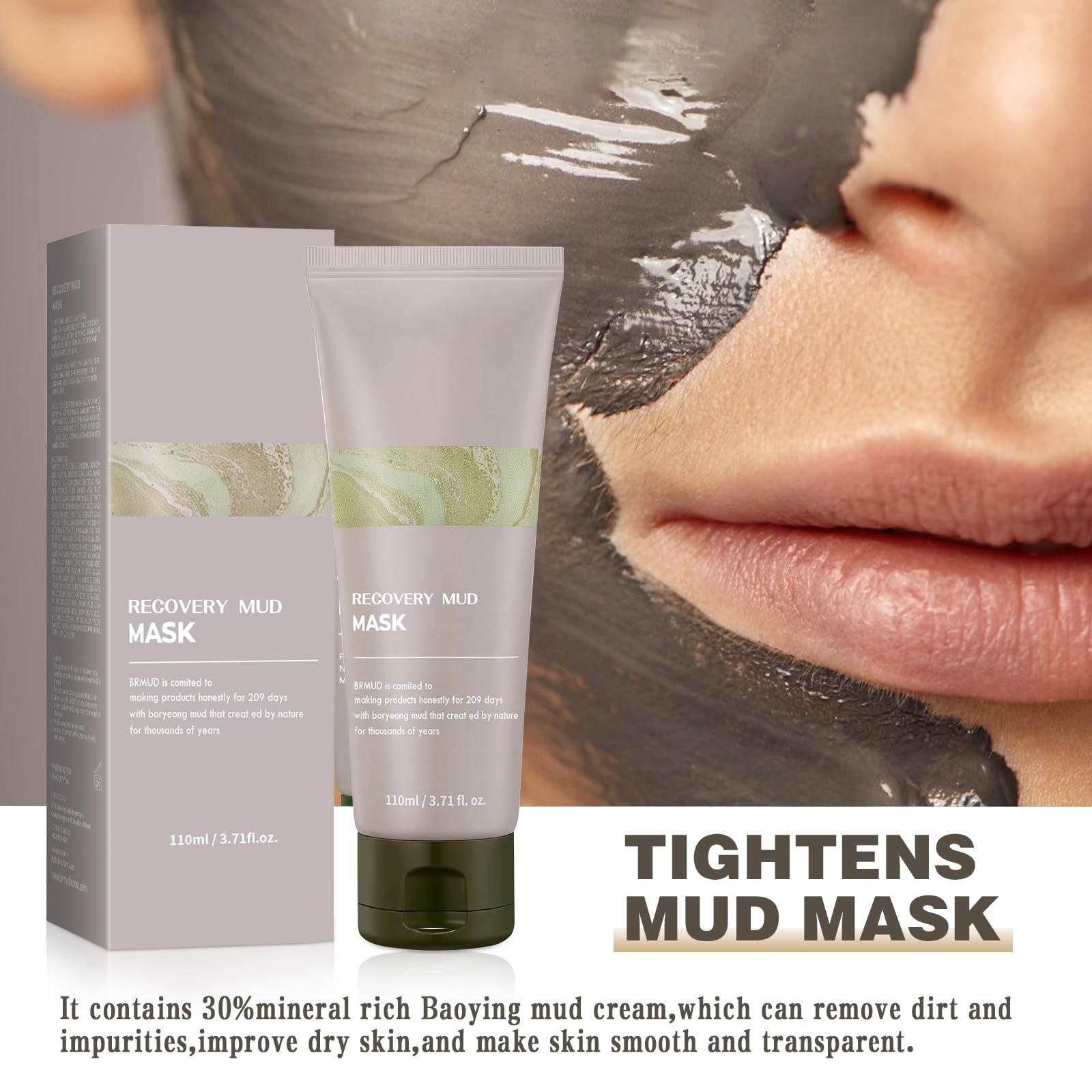Korean Mud Mask for Face - Deep Clean Pores, Oil Control & Moisturize | Spa & Home Care