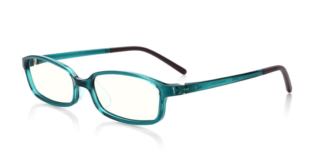 JINS SCREEN Boxed U101 Bluegreen 48 - Blue Light Blocking Glasses for Digital Eye Strain Relief | Perfect for Office Work, Gaming & Screen Time