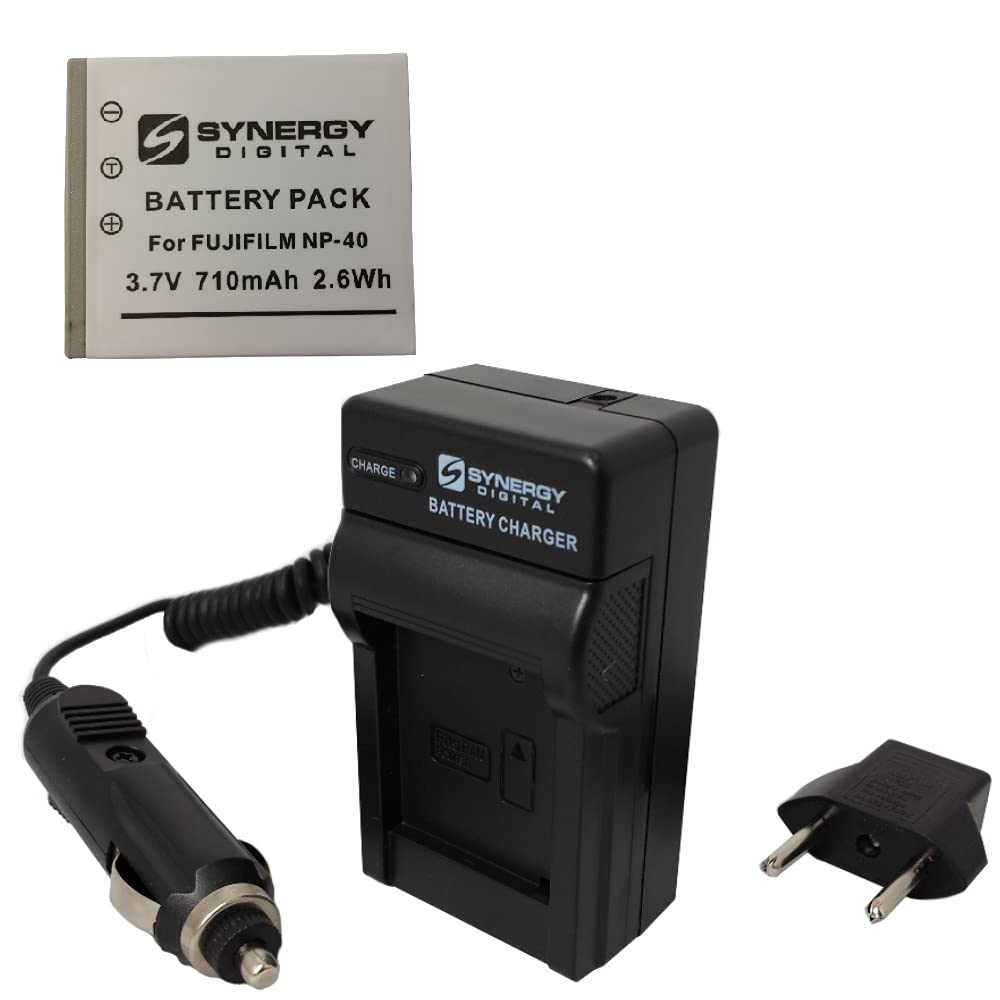 Synergy Digital Camera Accessory Kit - SDNP40 Battery & SDM-142 Charger for Pentax Optio L20 - Perfect for Travel Photography