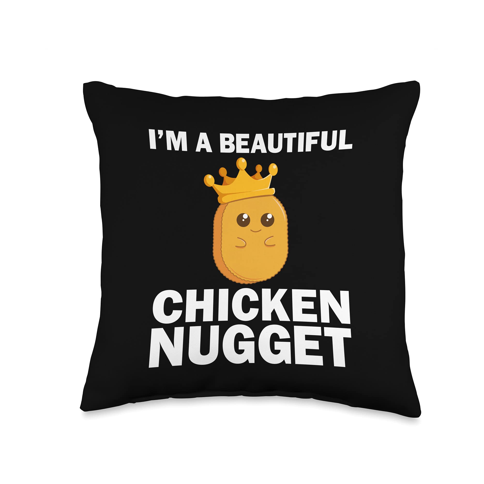 Funny Nugget Throw Pillow for Men & Women - 16x16 Inch Multicolor Chicken Lover Decor - Perfect for Couches, Beds & Gifts for Nug Life Fans