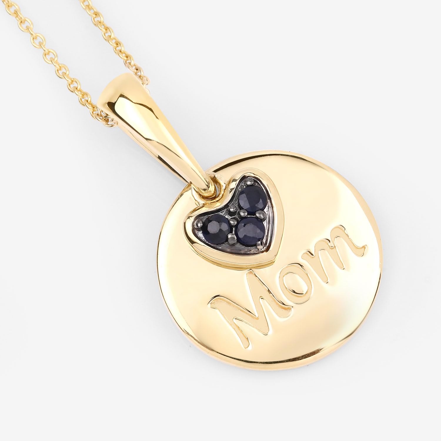 Natural Blue Sapphire Pendant Necklace for Women - Elegant Mother's Day Gift Jewelry - Perfect for Birthday, Anniversary & Special Occasions