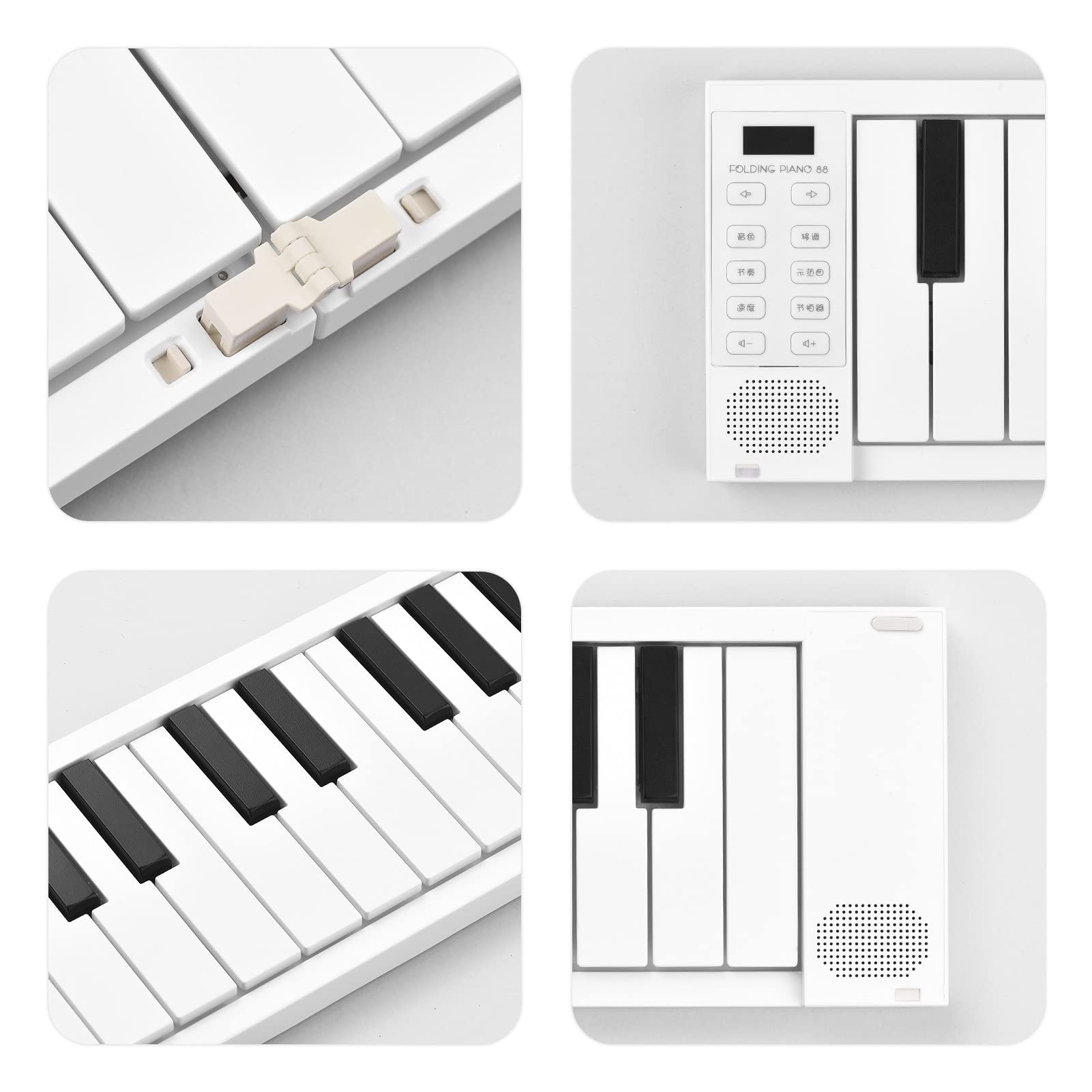 88-Key Foldable Electronic Piano Keyboard - Portable Digital Piano with Full-Size Keys for Beginners & Students | Perfect for Home Practice, Travel & Music Lessons