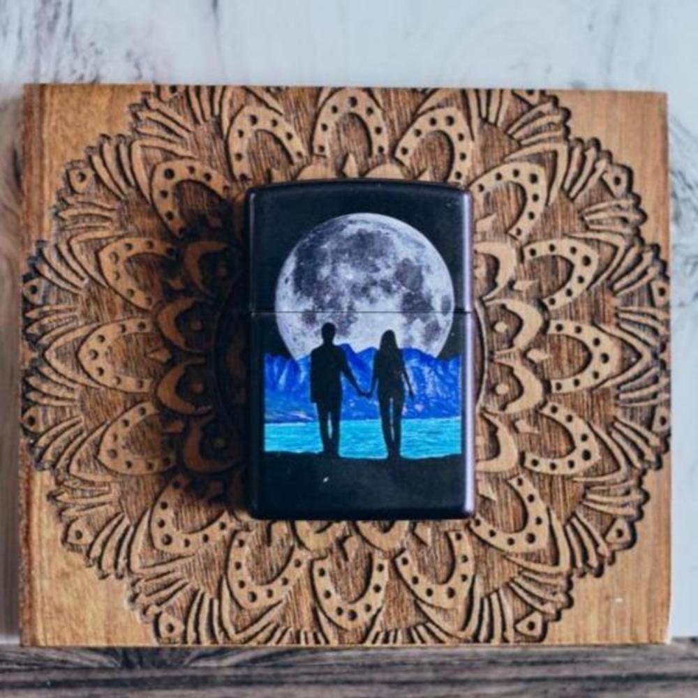 Moon Couple Design Matching Necklaces for Couples - Romantic Gift for Anniversaries, Valentine's Day & Date Nights