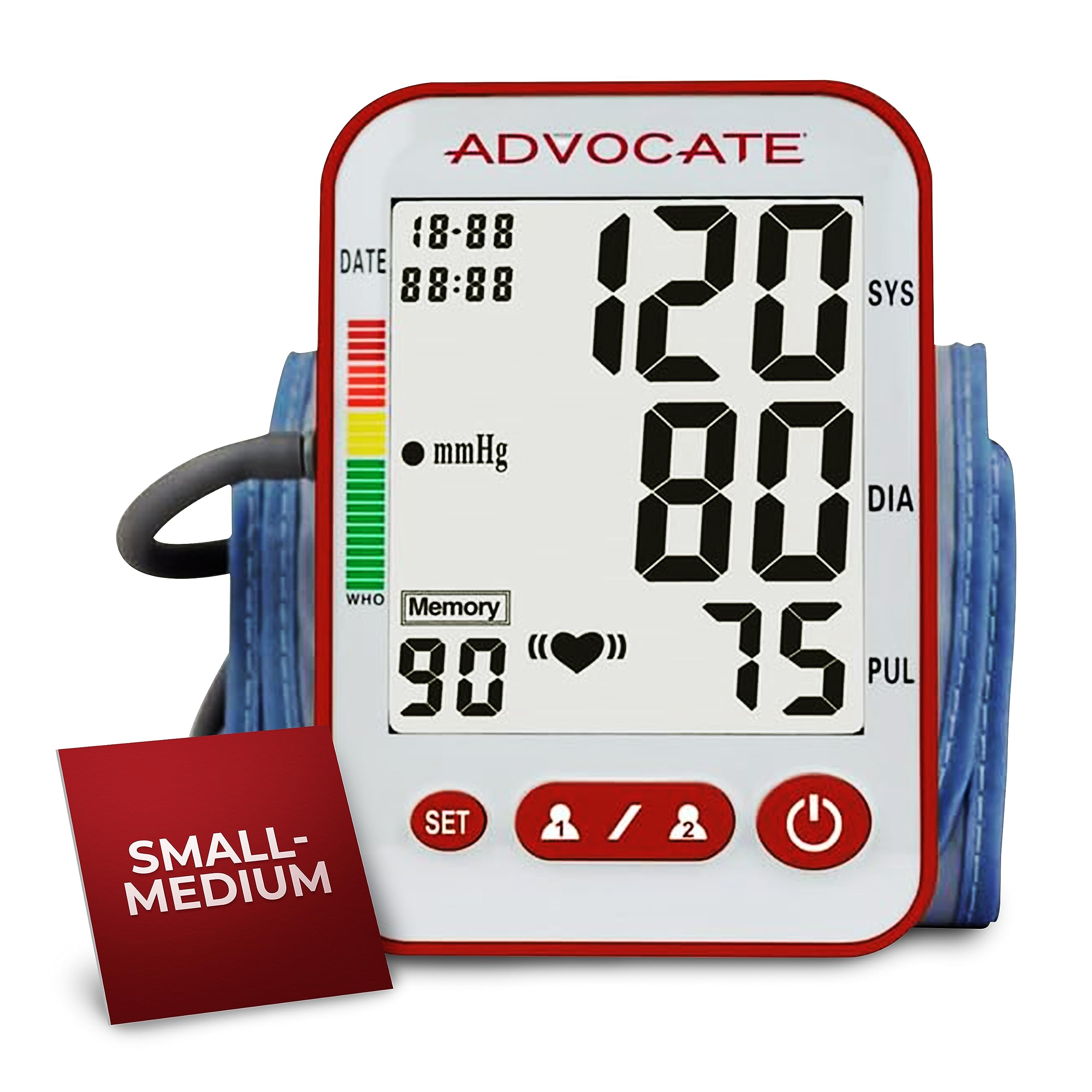 Digital Upper Arm Blood Pressure Monitor - Automatic & Accurate Home BP Cuff Machine for Small to Medium Arms, Stores Data for 2 Users | Ideal for Daily Health Tracking & Family Use