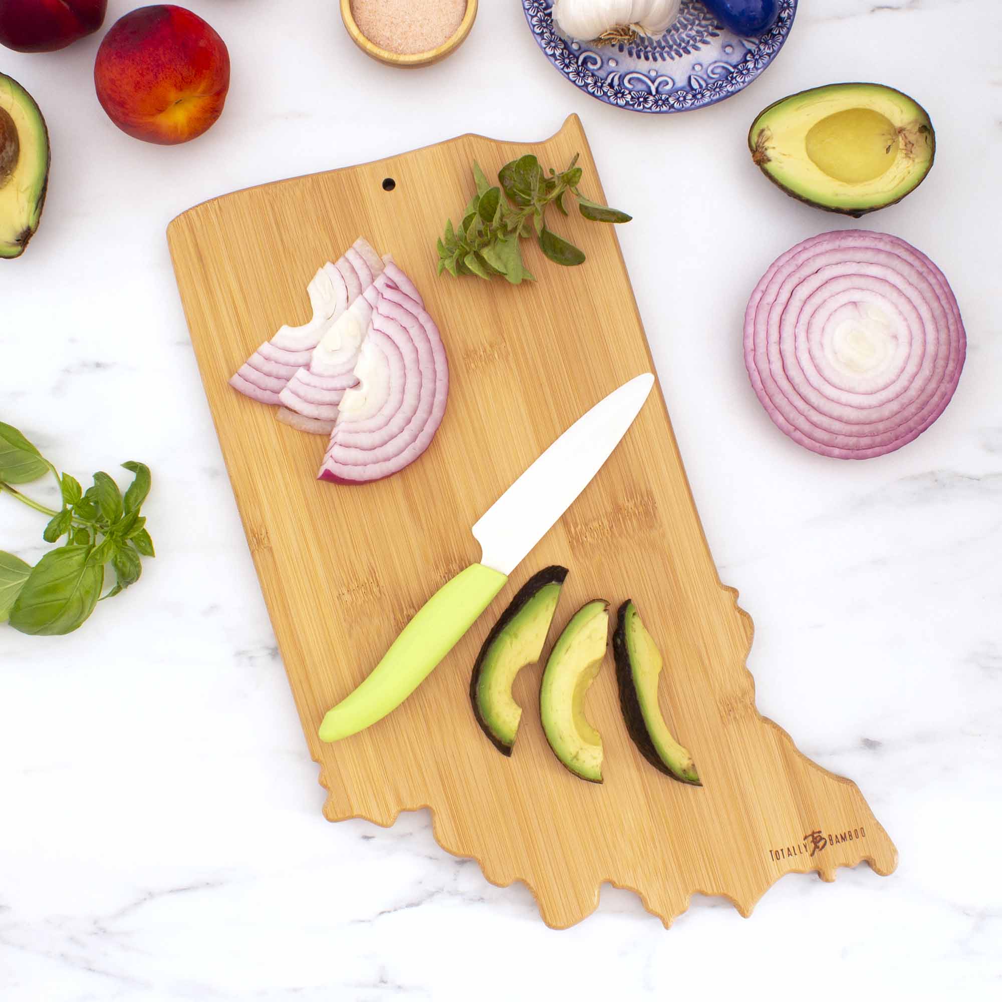 Premium Indiana-Themed Wooden Cutting Board - 15.75