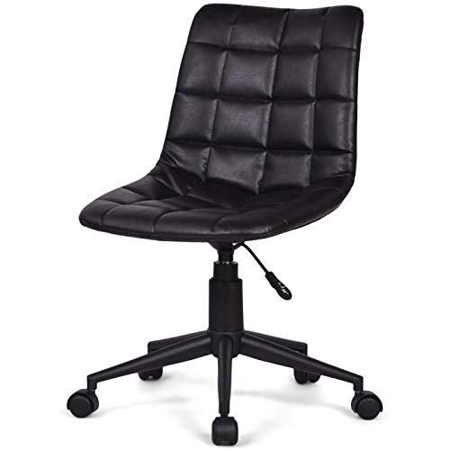 SIMPLIHOME Chambers Swivel Adjustable Executive Office Chair - Ergonomic Computer Desk Chair with Lumbar Support, Distressed Black Faux Leather, Modern Study & Home Office Chair for Comfortable Working & Gaming