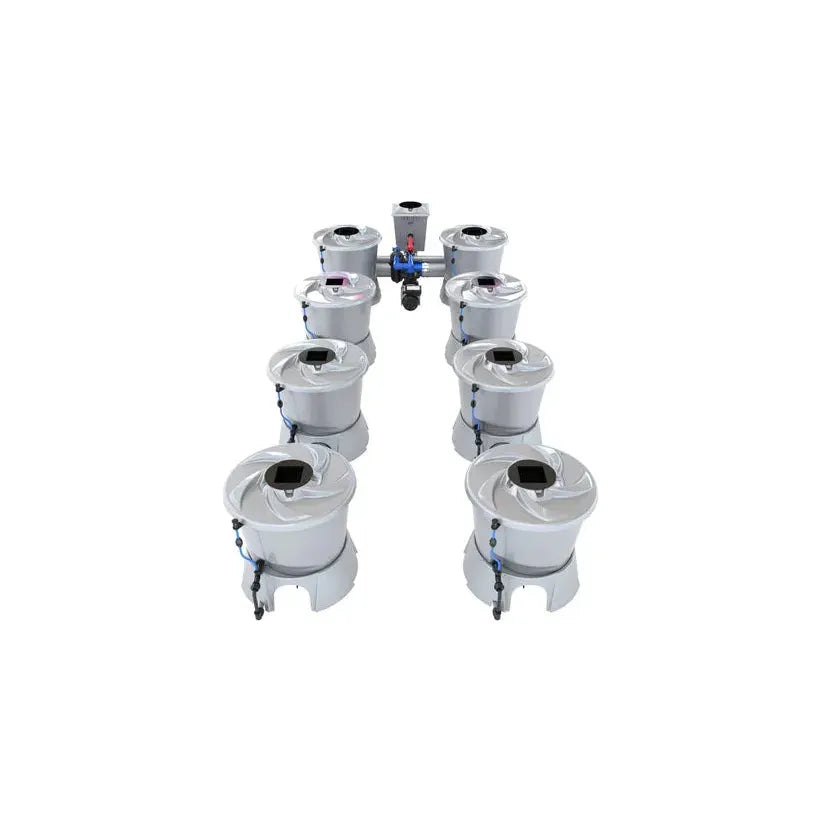Alien Hydroponics V System DWC - 8 Pot 2 Row Hydroponic Growing Kit for Indoor Plants | Perfect for Home Gardening, Hydroponic Vegetables & Herbs