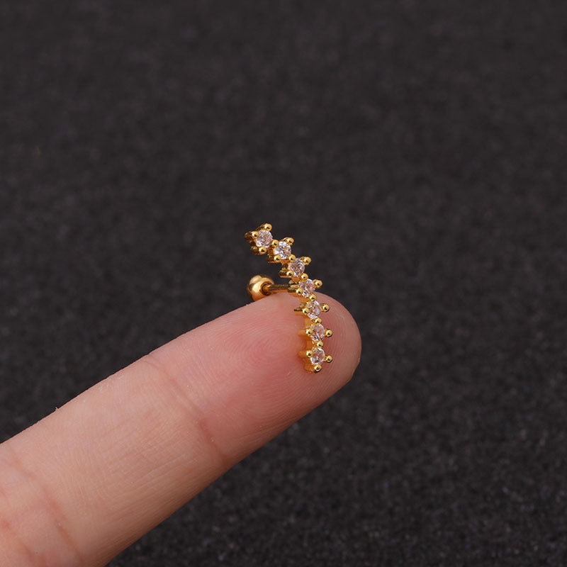 20G Cartilage Long Star Stud Earrings - Hypoallergenic Stainless Steel Body Jewelry for Women | Perfect for Piercing, Daily Wear & Special Occasions