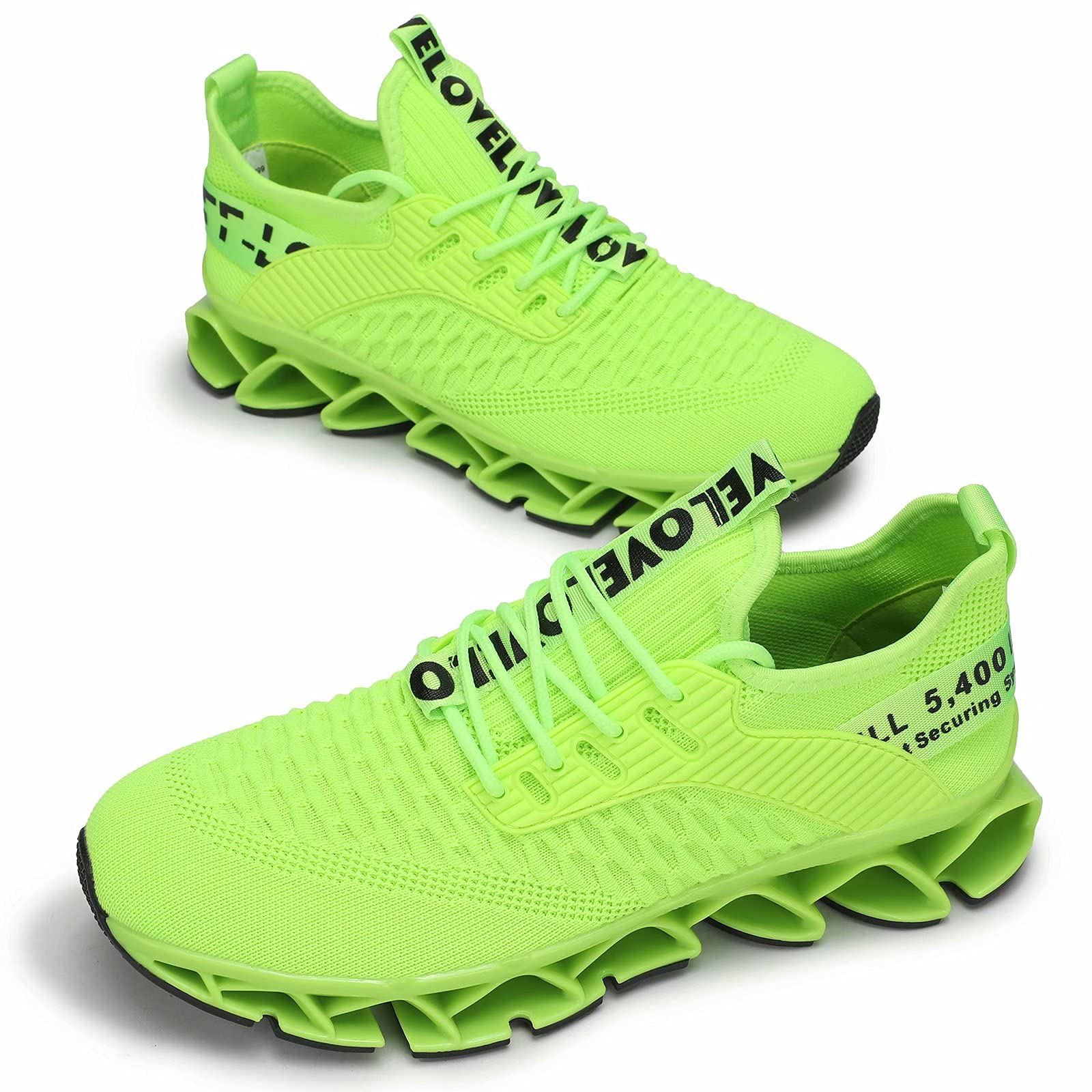 Vooncosir Men's Breathable Mesh Running Sneakers - Non-Slip Blade Design Soft Sole Athletic Walking Shoes for Gym, Jogging & Casual Wear