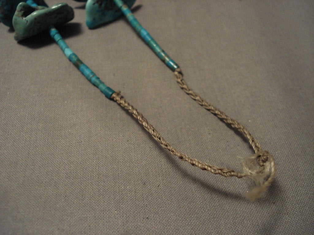 Vintage Navajo Native American Turquoise Necklace - 137g Chunky Nugget Jewelry for Women, Handmade Southwest Style, Perfect for Boho Fashion & Gift Giving