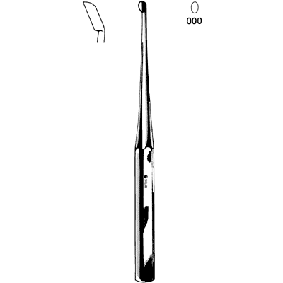 Bruns Bone Curette Surgical Instrument 9mm 40mm 7330 - Ideal for Dental, Orthopedic, and ENT Procedures