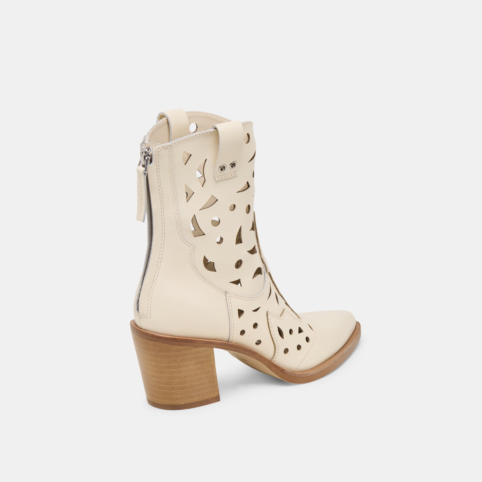 ZENOBI Women's Off-White Leather Booties - Stylish Ankle Boots for Fall & Winter Fashion | Perfect for Office, Casual Outings & Date Nights