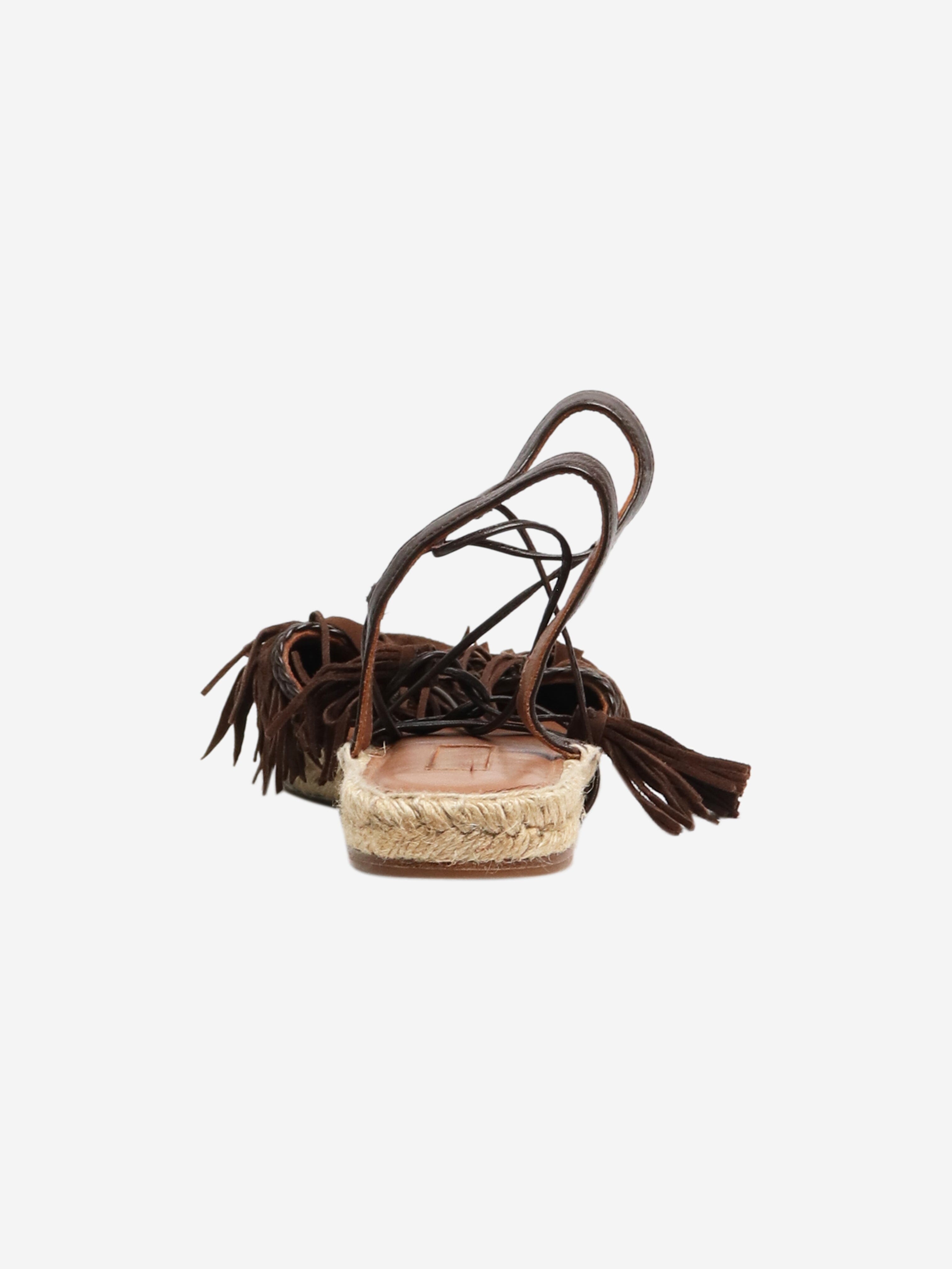 Women's Brown Suede Espadrilles - Size EU 38 (UK 5) | Comfortable Summer Casual Shoes for Beach, Vacation & Everyday Wear