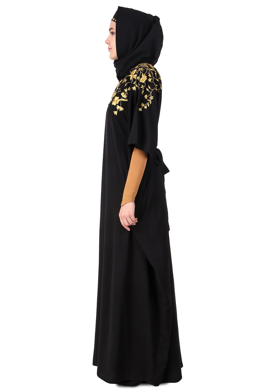 Exquisite Hand-Embroidered Floral Kaftan Dress for Women | Boho Chic Beach Cover Up | Perfect for Summer Vacations, Pool Parties & Resort Wear
