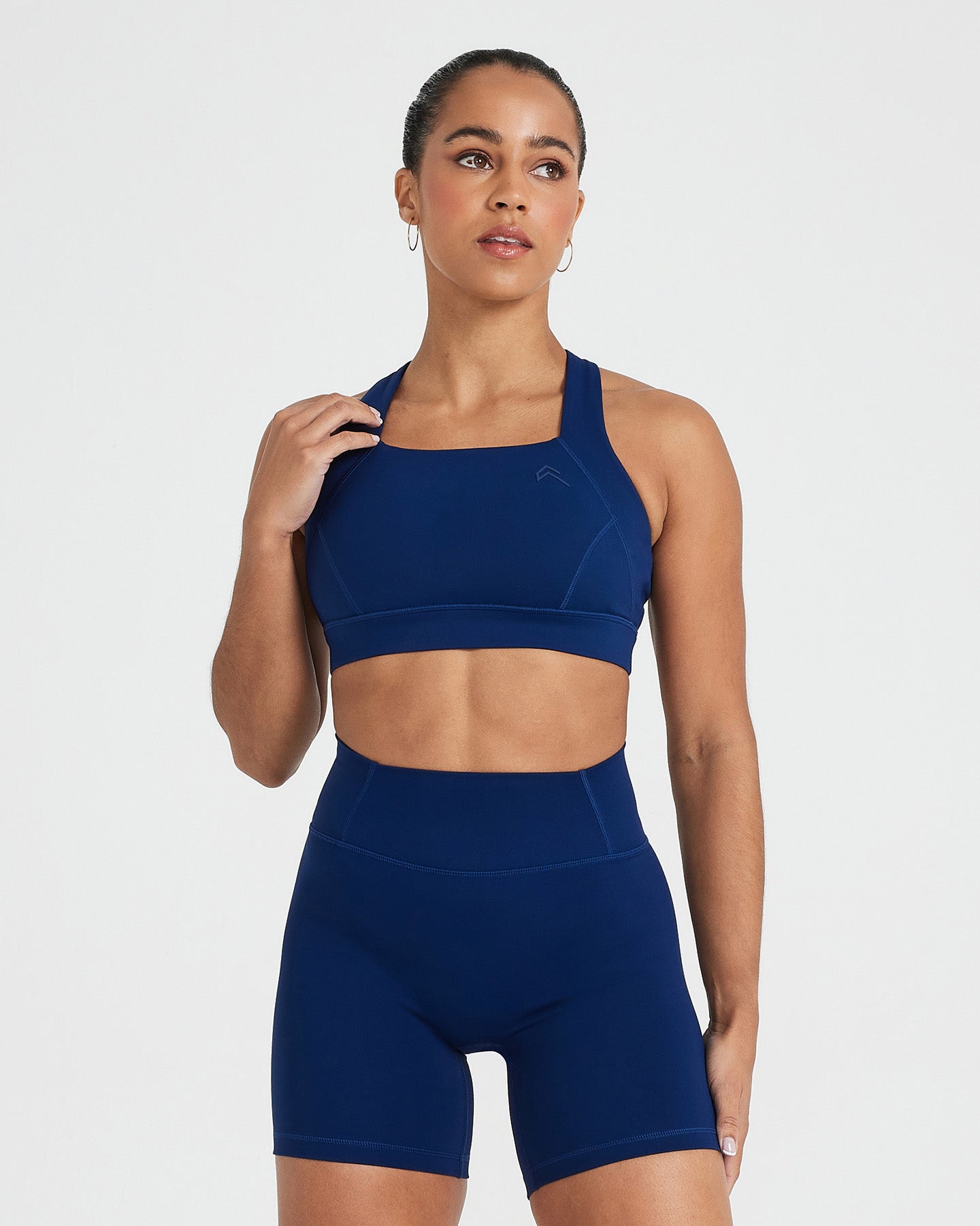 Timeless Wide Strap Sports Bra for Women | High Support Workout Bra | Midnight Blue | Perfect for Yoga, Running & Gym