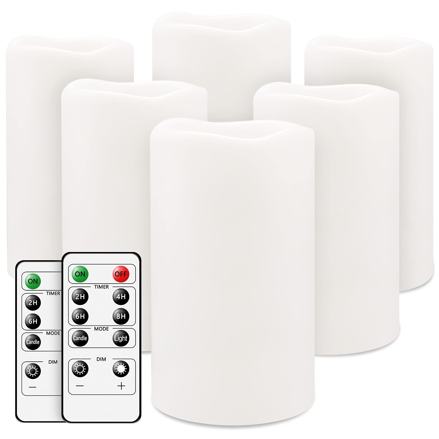 Flameless LED Candles Set of 6 - Battery Operated Waterproof for Home Decor