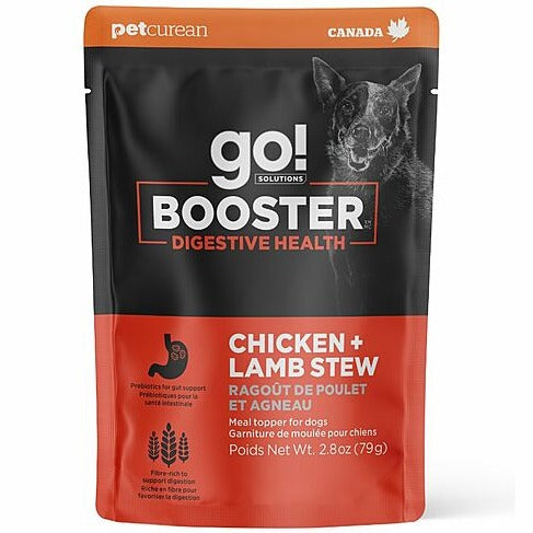 Go! Solutions Booster Digestive Health Chicken & Lamb Stew Dog Food Topper - Supports Healthy Digestion for Dogs - Perfect for Picky Eaters & Sensitive Stomachs