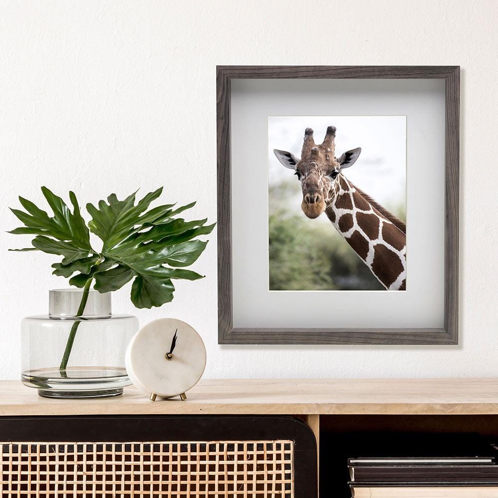 12 x 14 Gray Gallery Frame with 8 x 10 Mat - Perfect for Displaying Photos, Artwork, and Certificates in Home or Office Decor