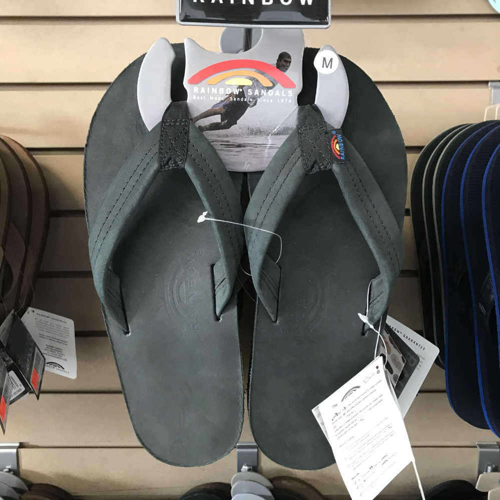 Original Rainbow 302 ALTS Premier Leather Double Layer Flip Flops for Men - Thick Strap Sandals with Arch Support | Beach, Pool, Vacation & Summer Comfort Footwear