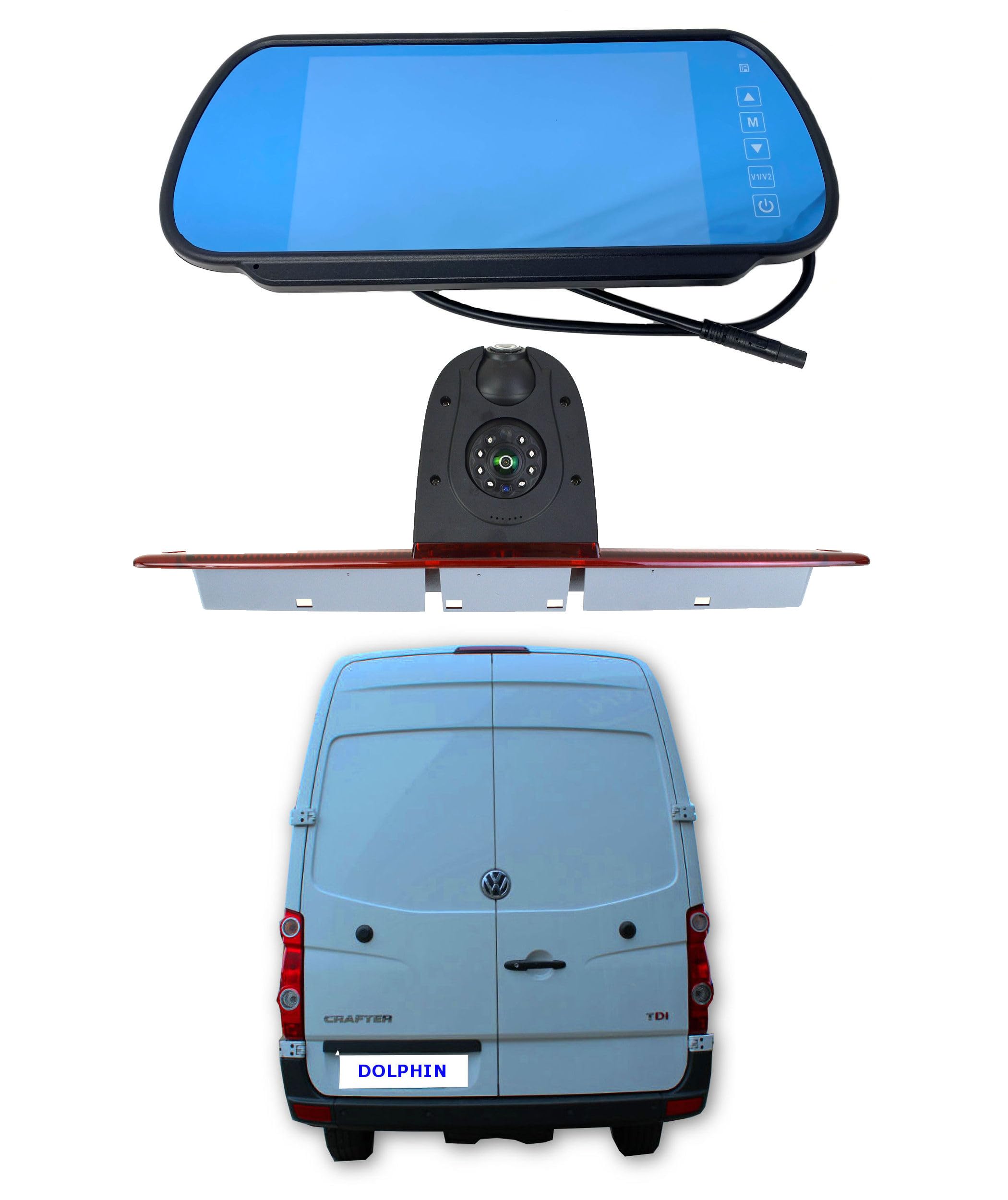 **Dual Rear View Backup Camera with 7