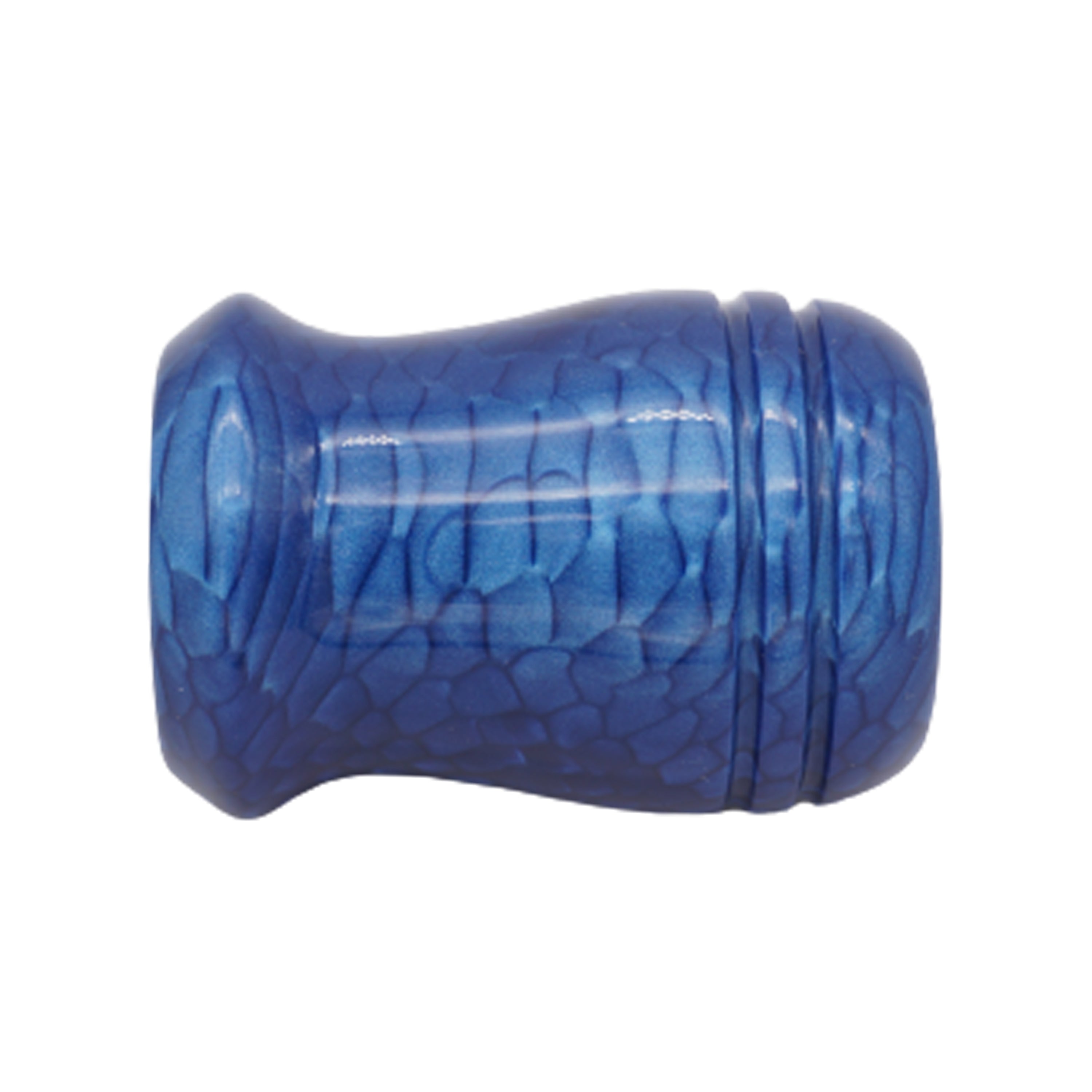 Premium Handcrafted Deep Blue Snakeskin Shaving Brush Handle - Fits 24mm & 26mm Knots - Perfect for Wet Shaving & Grooming Gifts for Men