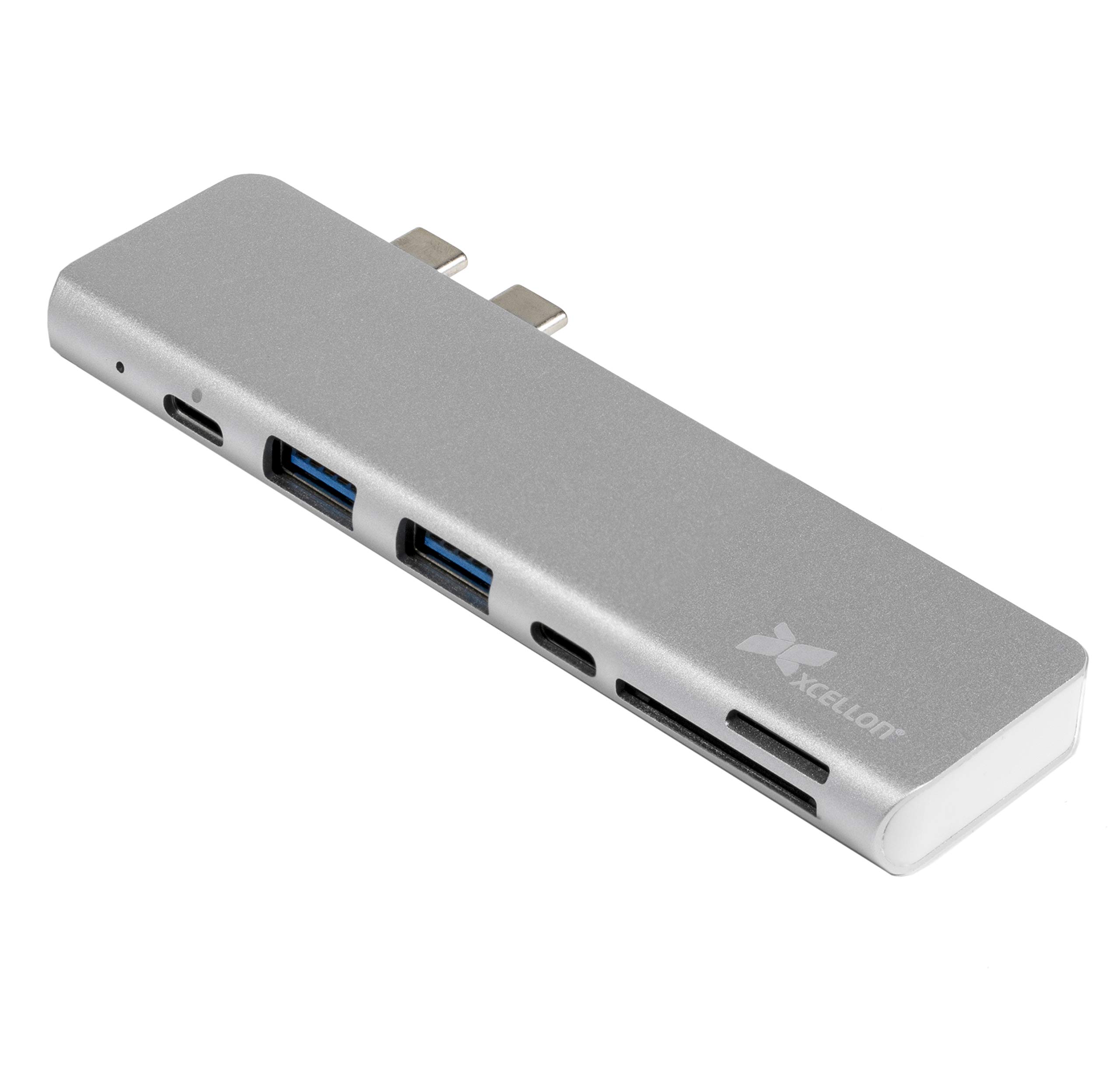 Premium Aluminum Portside Dock for MacBook Pro & Air (Silver) - USB-C Hub with 4K HDMI, USB 3.0, SD Card Reader - Perfect for Home Office & Remote Work Setup