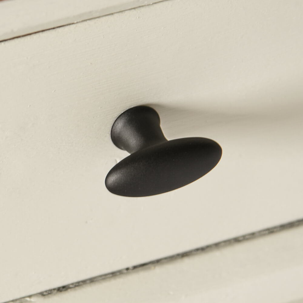 Premium Zero Black Zeppelin Cabinet Knobs - Matte Black Hardware Pulls for Kitchen & Bathroom Cabinets, Dressers, Drawers - Perfect for Modern Home Decor & DIY Furniture Upgrade