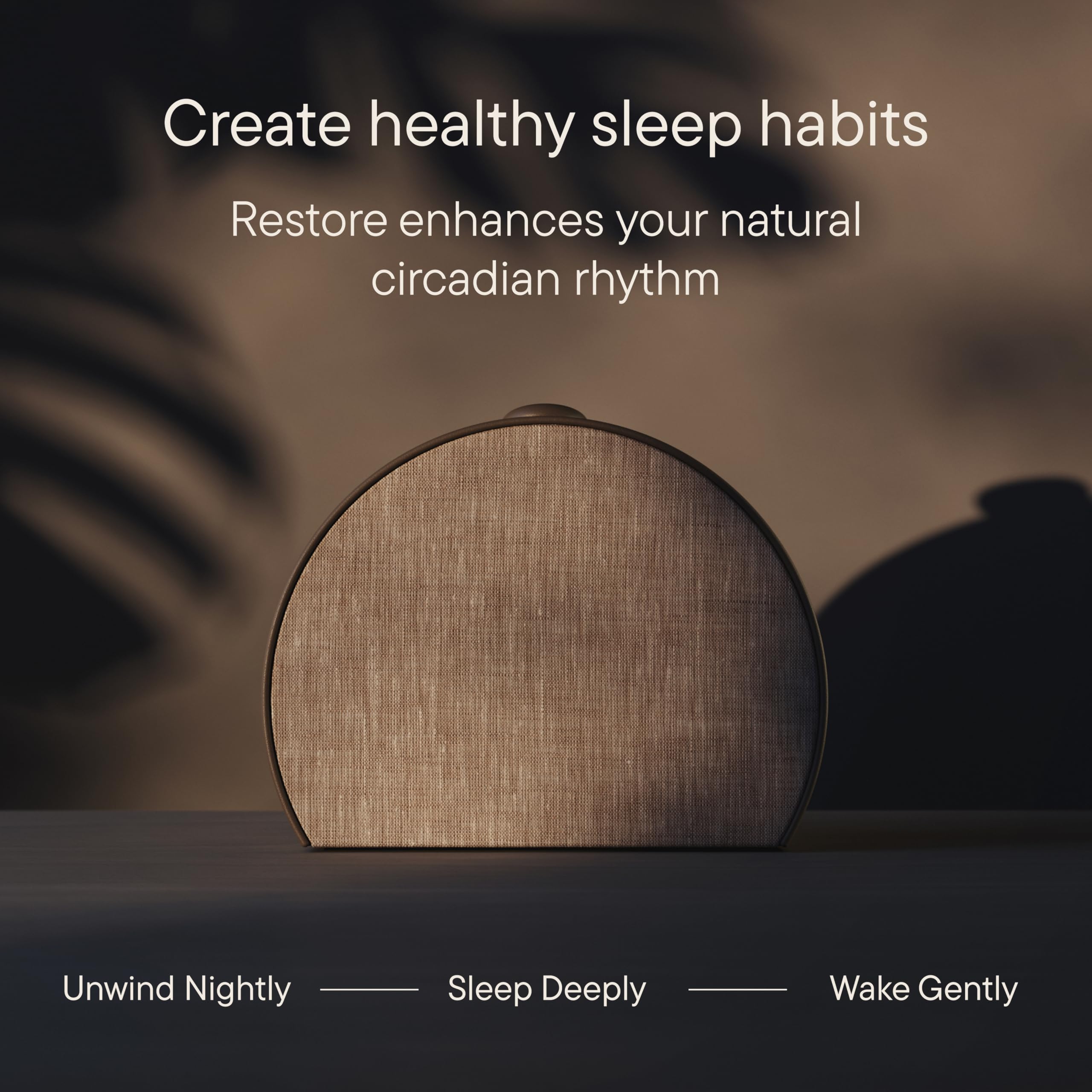 Hatch Restore 3 Smart Sunrise Alarm Clock with White Noise Sound Machine & Night Light (Cocoa) - Screen-Free Sleep Aid for Adults & Kids, Bedroom & Nursery Use