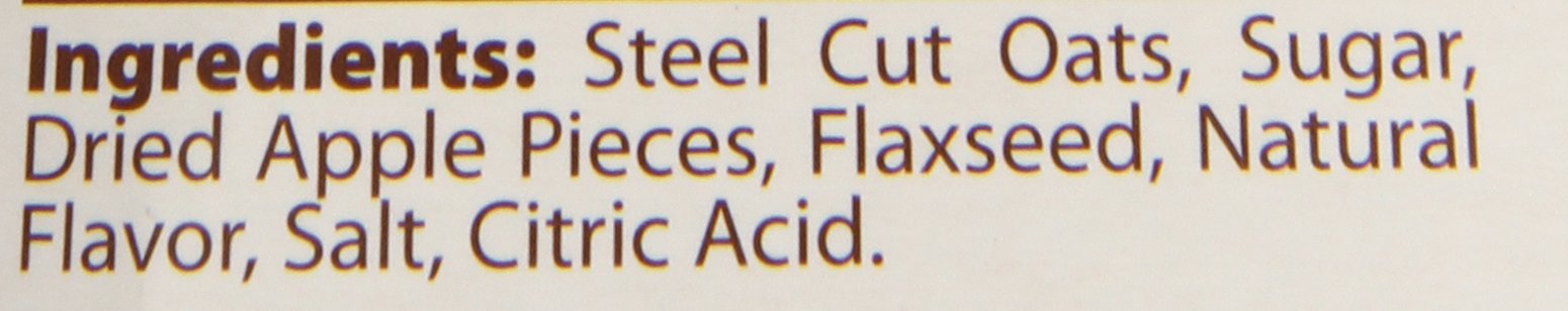 Better Oats Steel Cut Oats with Flax, Apple & Cinnamon - 12.3 oz (Pack of 1) | High Fiber Breakfast Cereal | Healthy Morning Meal & Baking Ingredient for Oatmeal, Cookies & Smoothies