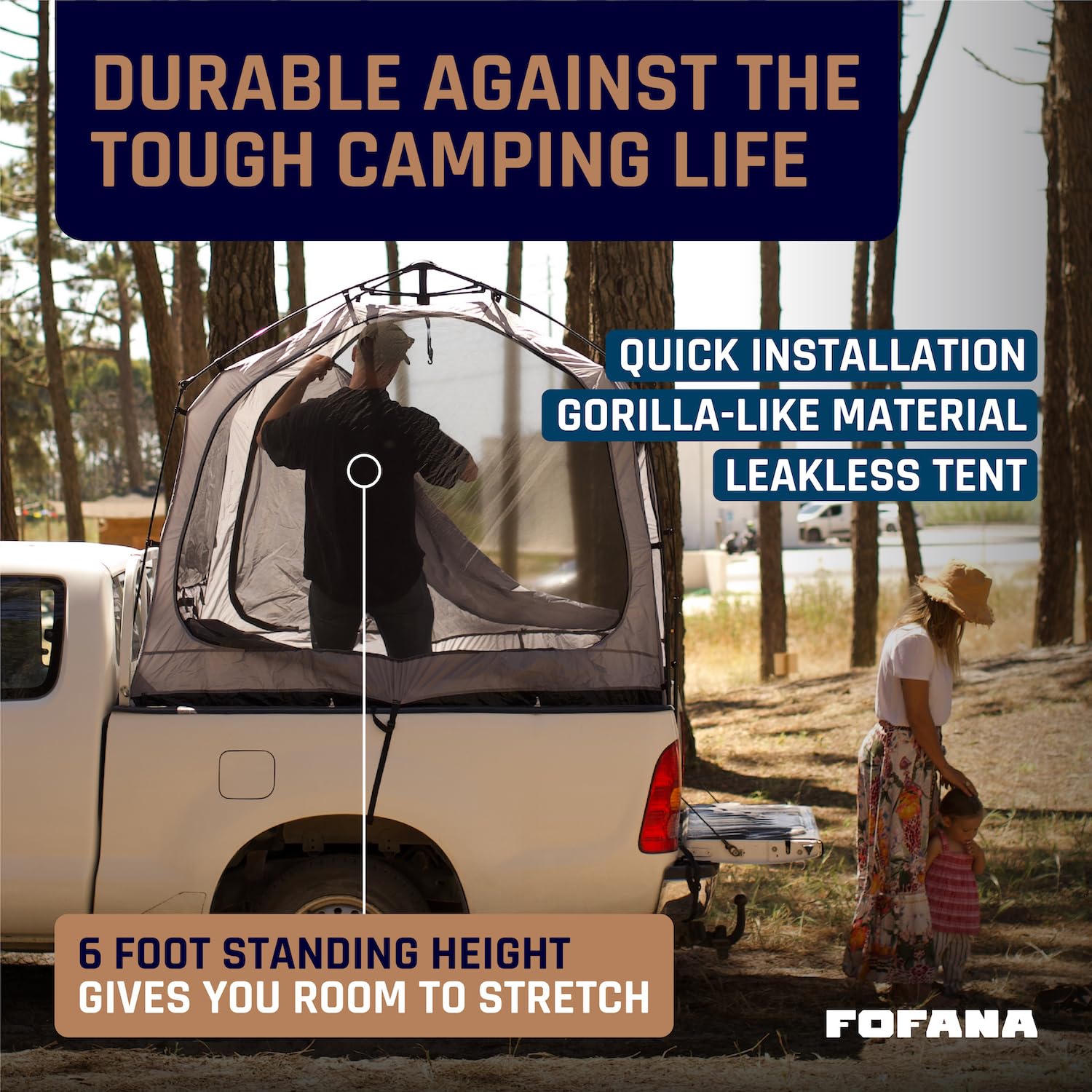 Automatic Truck Bed Tent for Mid & Full-Size Pickups - Quick Setup Camper Shell for Camping & Outdoor Adventures - Perfect for Road Trips, Tailgating & Off-Grid Getaways